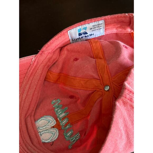 Kaufman Women's Pink 100% Cotton Marathon Adjustable Strap Baseball Hat - Picture 4 of 6